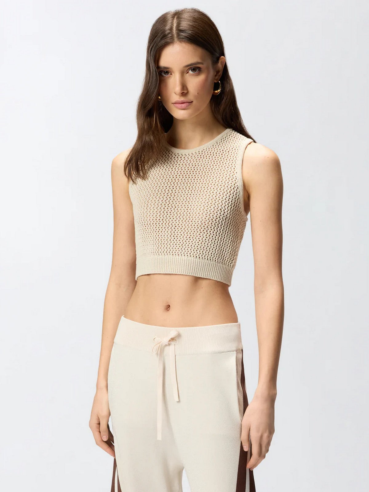 PINKO Top Donna MORUS TOP RETE SPORT 106837-A3B4 C44 GRIGIO OSTRICA