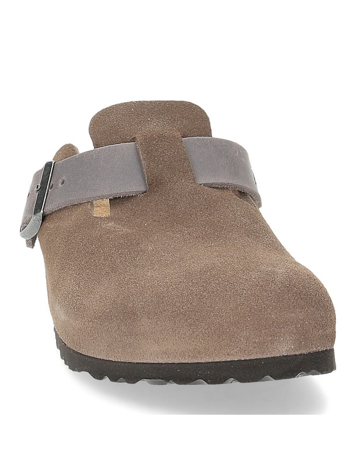 BIRKENSTOCK Sandalo Uomo Boston concrete gray, Suede Leather/Oiled 1029193 Grigio gioboutiqueweb