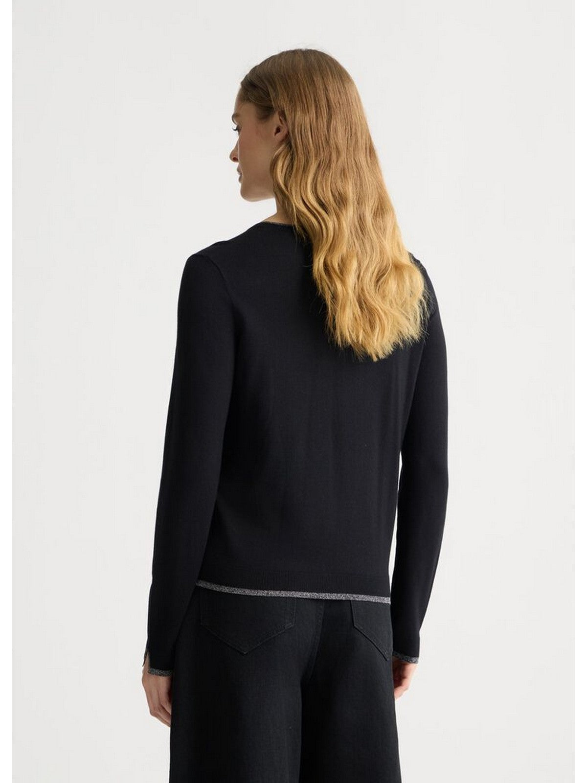 LIU JO WHITE Cardigan Donna WXX056MS49I 22222 Nero gioboutiqueweb