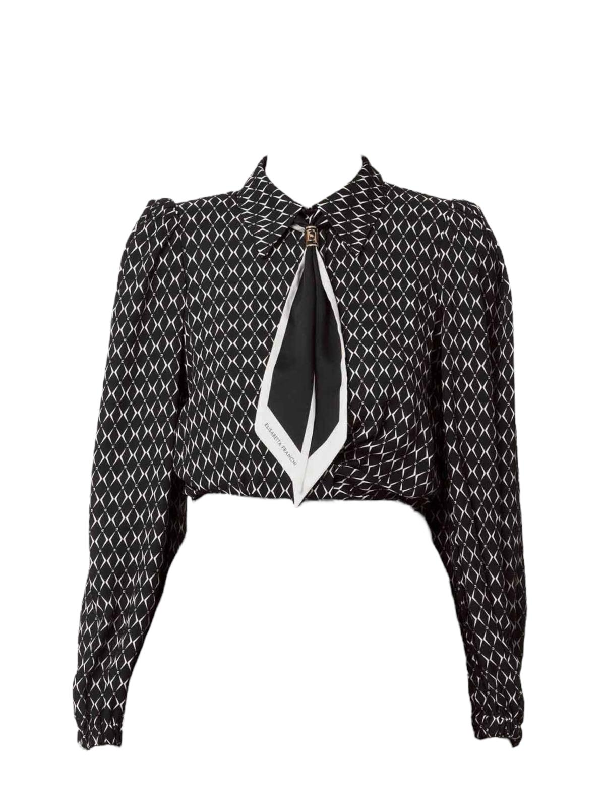 ELISABETTA FRANCHI Camicia Donna CA08746E2 685 Nero gioboutiqueweb