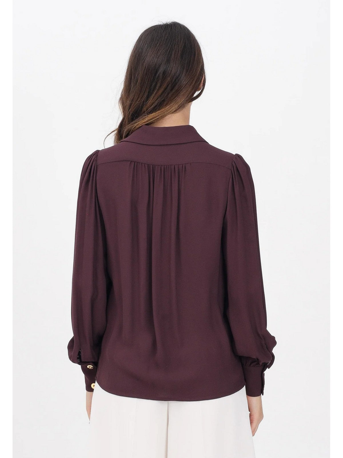 ELISABETTA FRANCHI Camicia Donna CA12356E2 EA4 MERLOT gioboutiqueweb