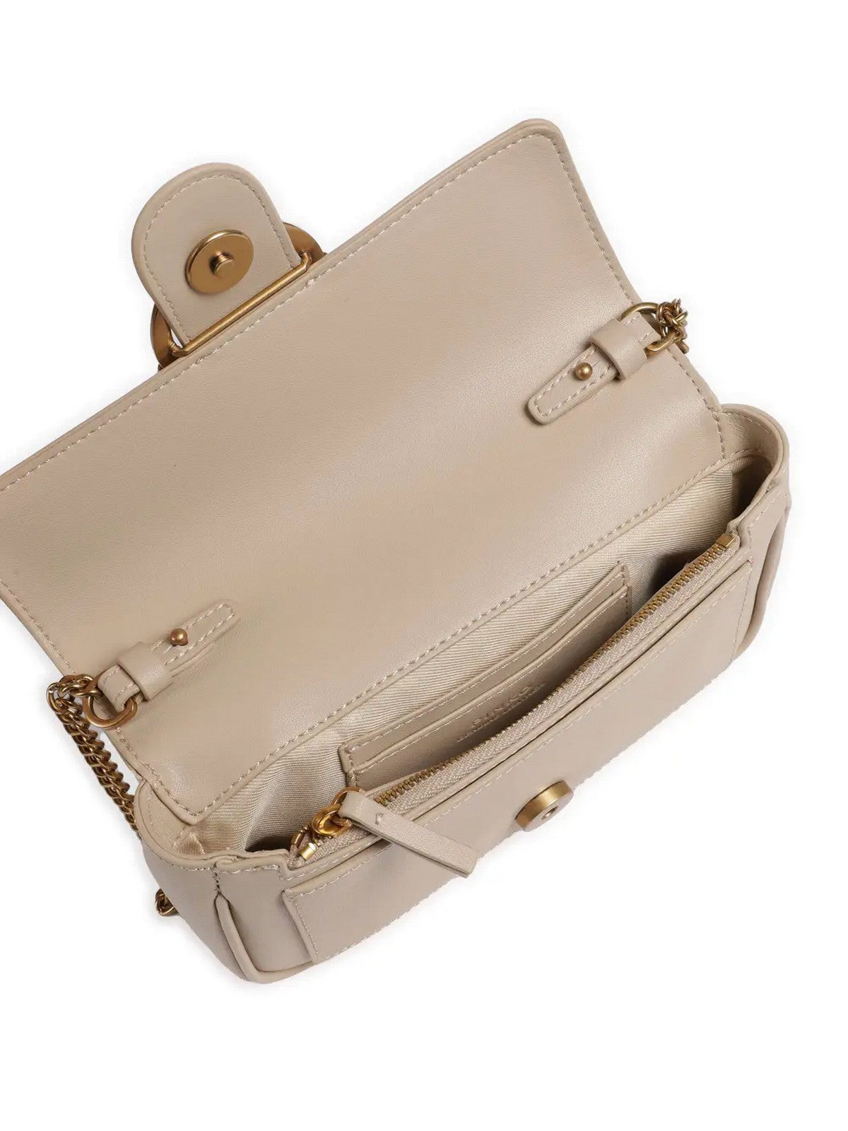 PINKO Borsa Donna Love One Pocket C Vitello Seta 100061-A0F1 C50Q Beige gioboutiqueweb