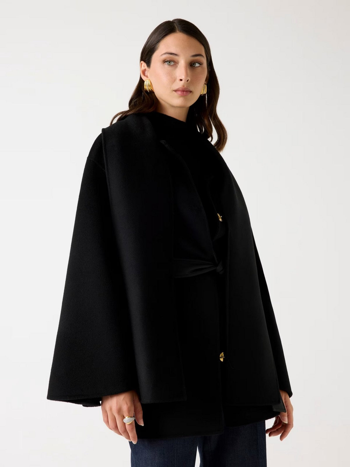 MARCIANO Giubbino Donna ELLA WIDE SLEEVES CAPE 5BGL01 7125A JBLK Jet Black A996