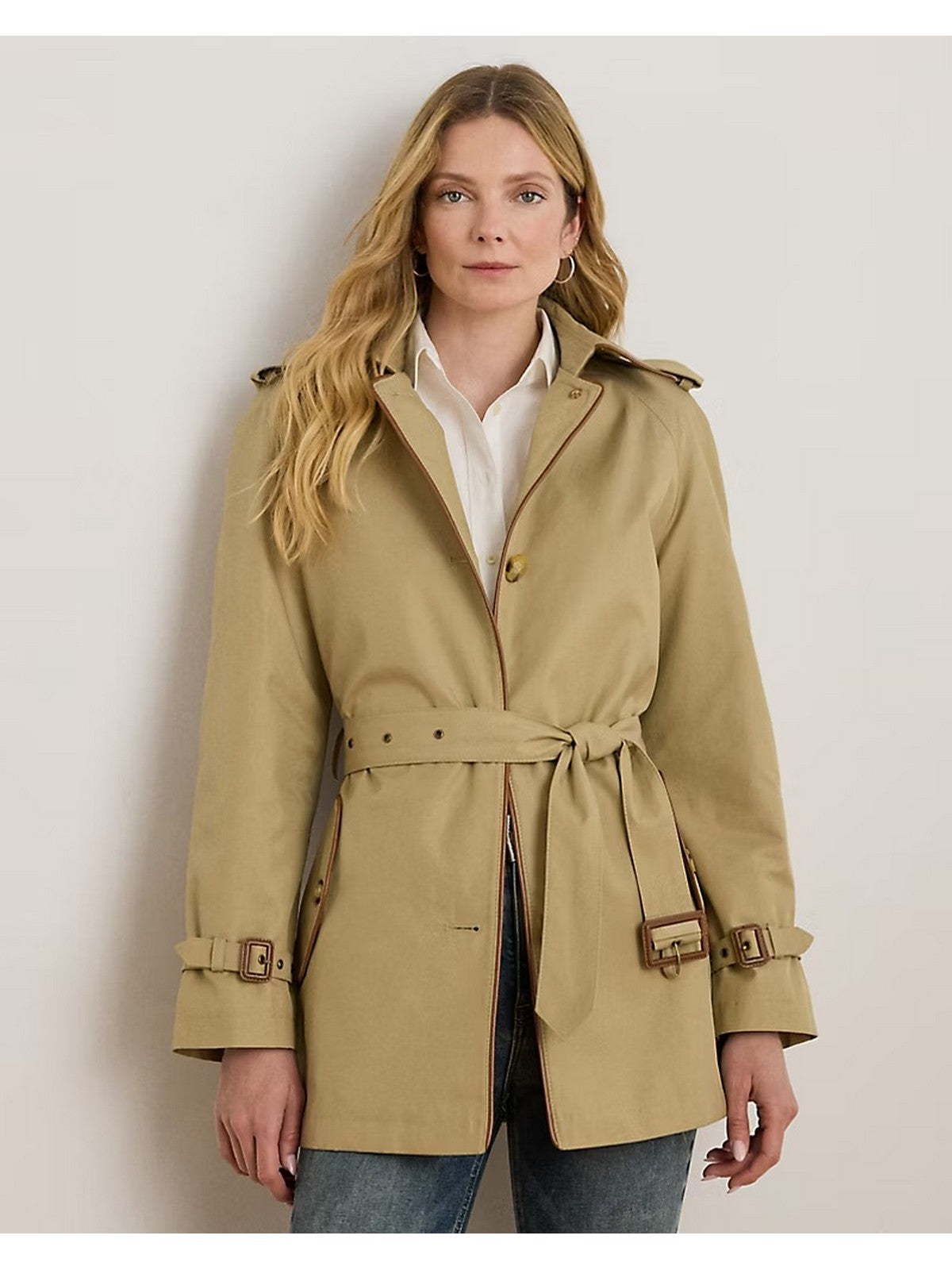 LAUREN RALPH LAUREN Trench Donna "SB RG PU 30""-LINED-COAT" 297979525 001 BIRCH TAN