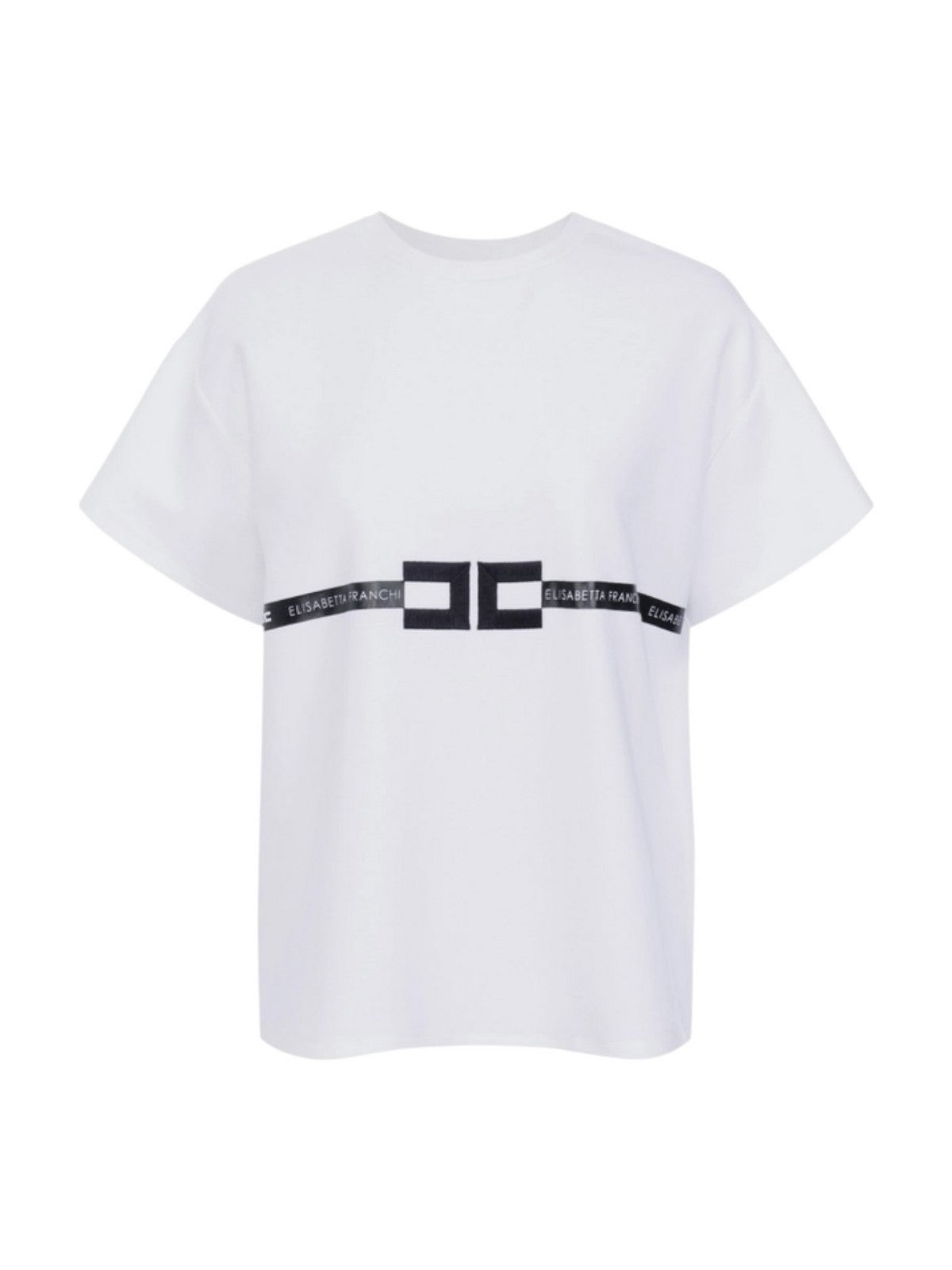 ELISABETTA FRANCHI T-shirt Donna MA02256E2 270 GESSO gioboutiqueweb