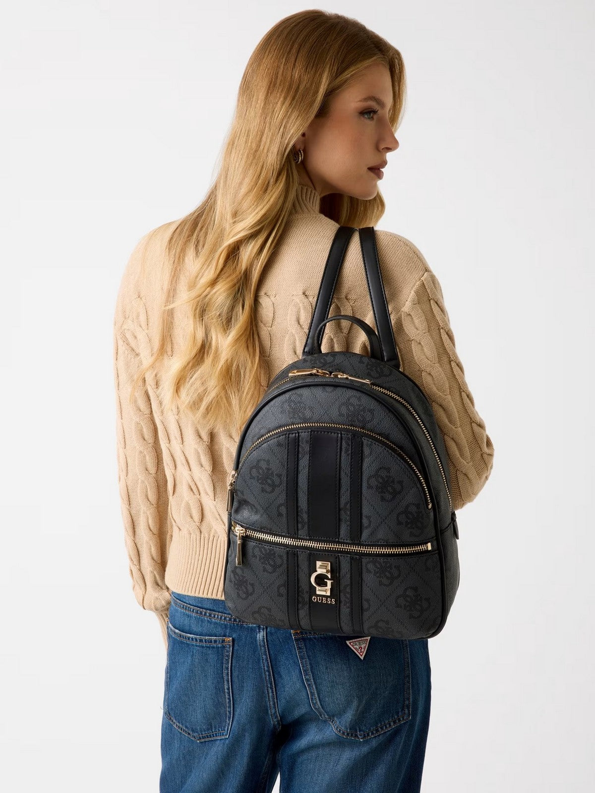 GUESS Zaino Donna ERENIA LARGE BACKPACK HWSO78 38330 CLO COAL LOGO