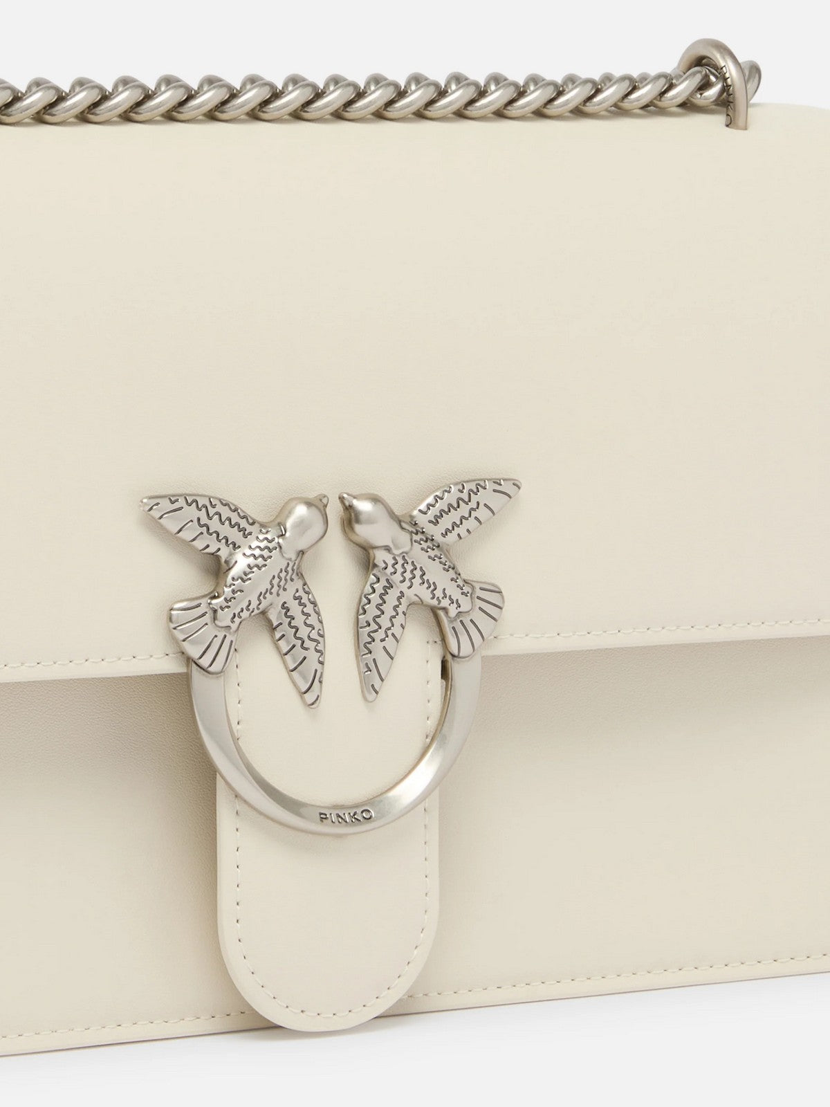 Pinko Frau Bag Love One Classic DC Vitello SE 100941-A0F1 Z14O Weiß