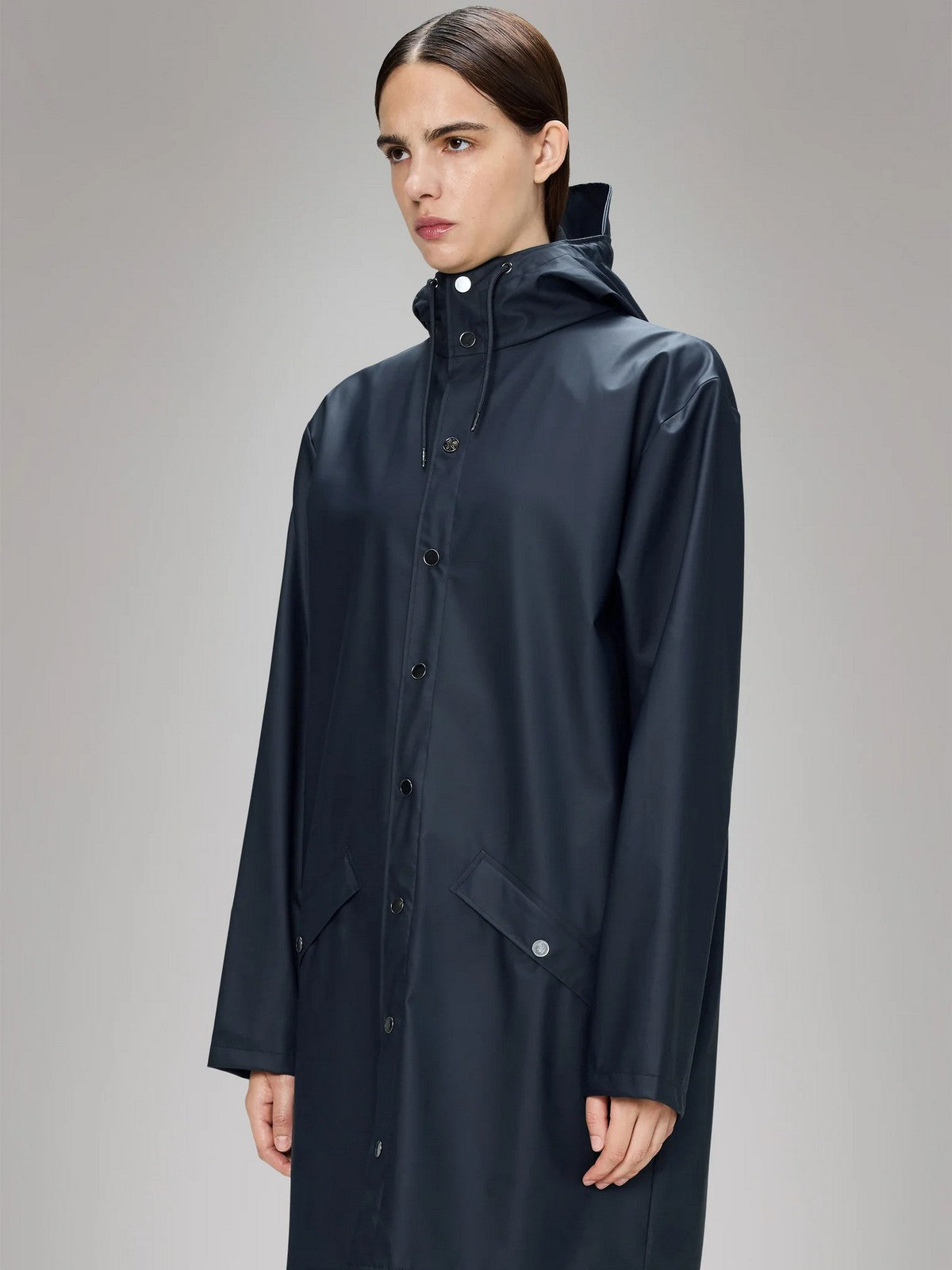 RAINS Giubbino Unisex adulto Long Jacket W3 12020 47 Navy NAVY