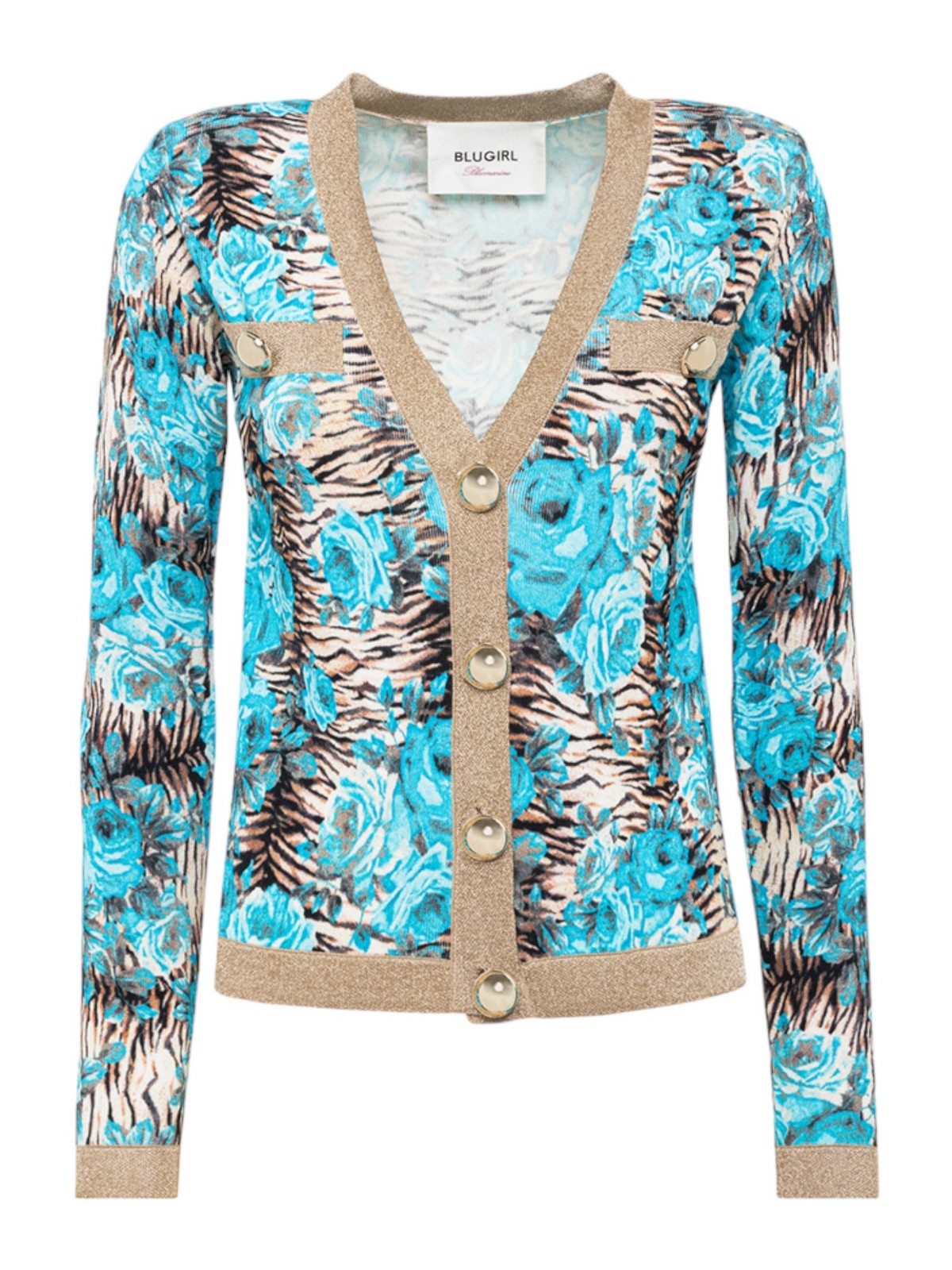 Blugirl Cardigan Woman RA4007MA65E N9208 Azul