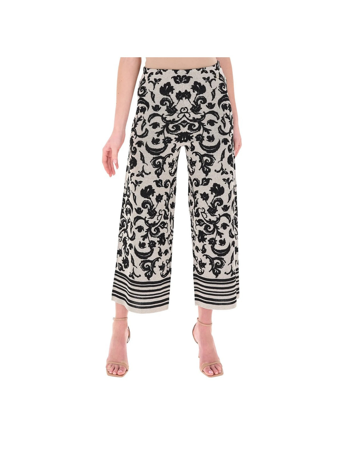 LIU JO WHITE Pantalone Donna WA6424MA587 P9564 Jacq.arab.white/blac