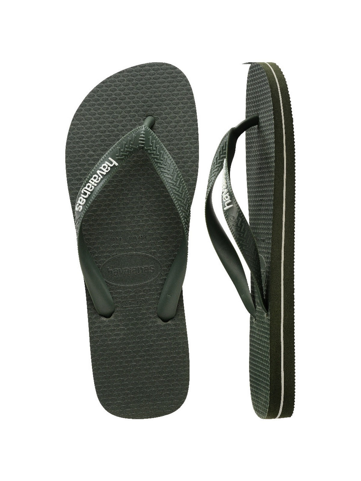 HAVAIANAS Infradito Uomo Hav. Top rubber Logo filette 4148756.4896 Verde gioboutiqueweb