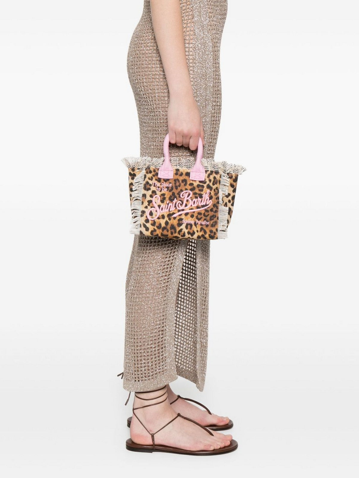 MC2 SAINT BARTH Borsa Donna VANITY MINI 01545H SAND LEOPARD 21 EMB