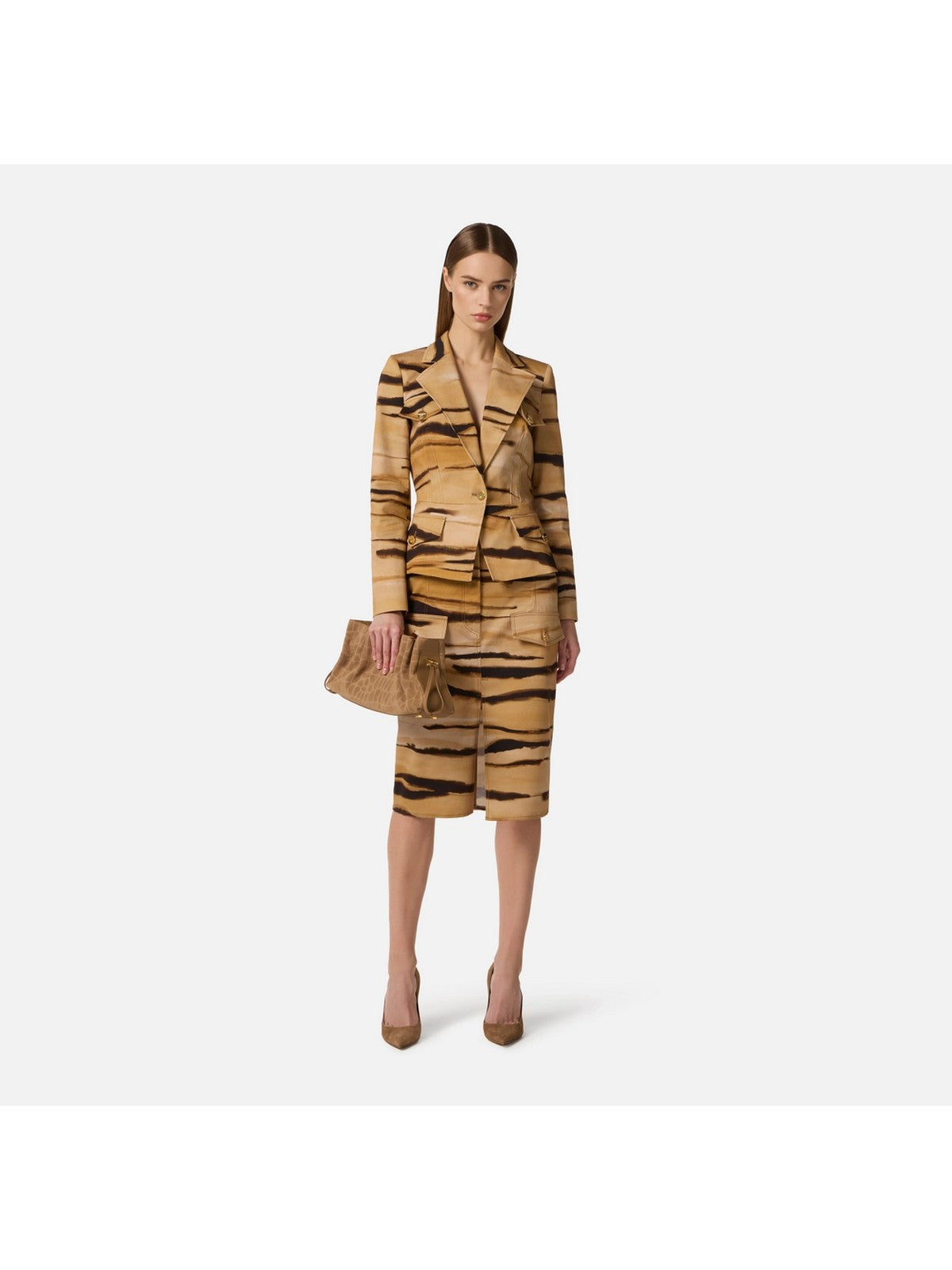 ELISABETTA FRANCHI Giacca Donna GI23762E2 470 CAMMELLO