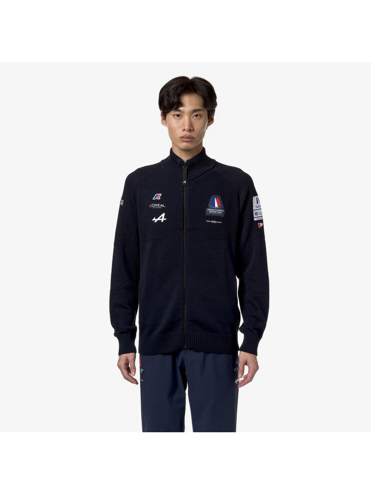 K-Way-Männer Ault Orient Express Team AC K2127ZW B29 Blaues Sweatshirt