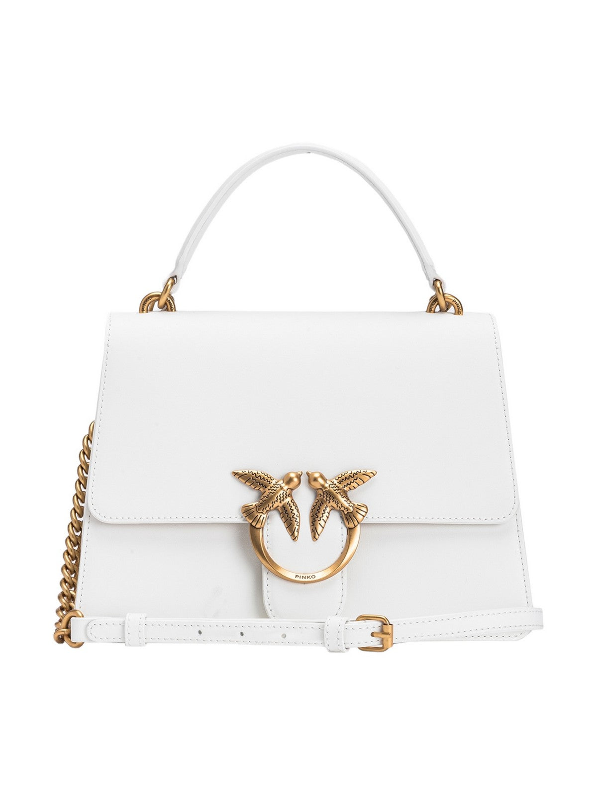 PINKO Borsa Donna Love One Top Handle Classic Li 100066-A0F1 Z15Q Bianco gioboutiqueweb