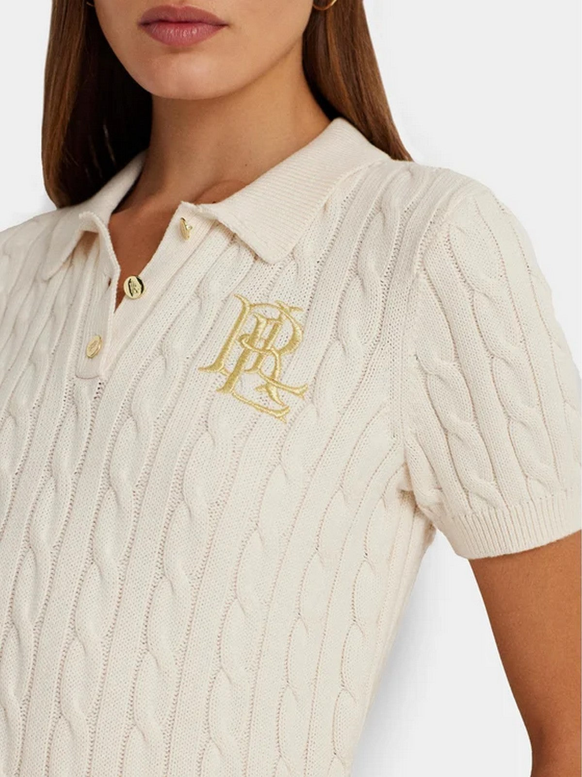 LAUREN RALPH LAUREN Polo Donna NATRISSA-SHORT SLEEVE-PULLOVER 200932224 001 MASCARPONE CREAM