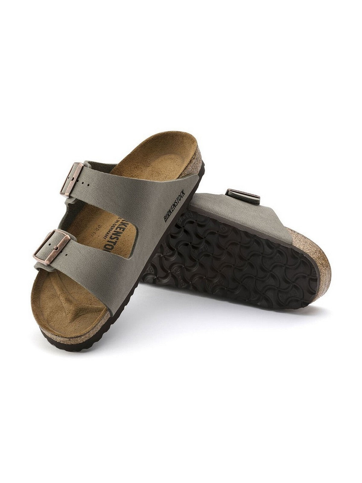 BIRKENSTOCK Sandalo Unisex adulto Arizona stone, Birkibuc 151213 Grigio gioboutiqueweb