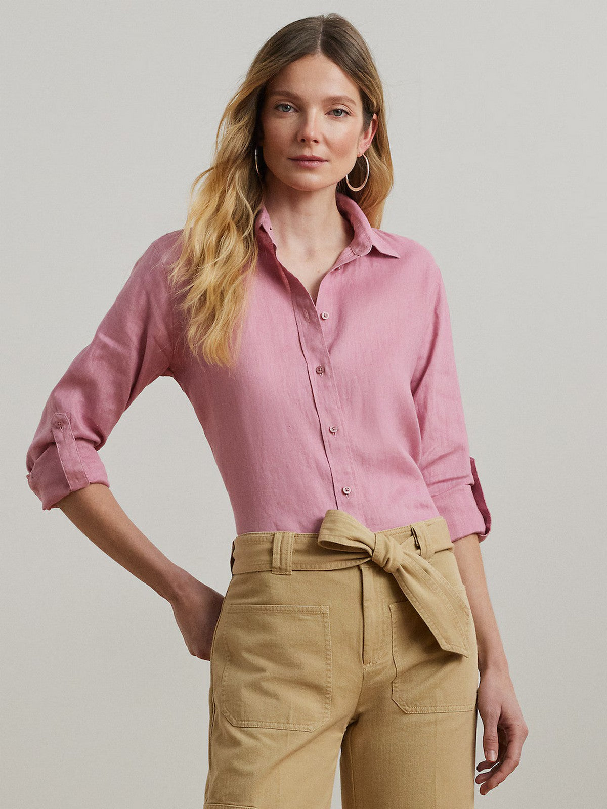 LAUREN RALPH LAUREN Camicia Donna Karrie 200782777 067 Rosa gioboutiqueweb