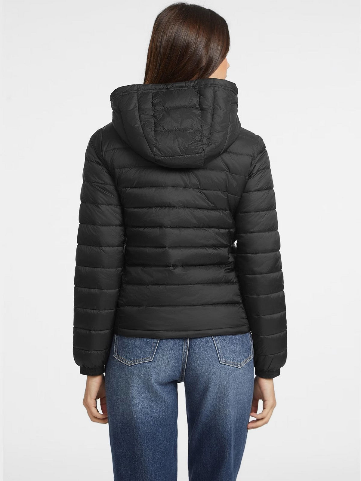 GUESS Piumino Donna GJ HOODED PUFFER W4YL00 WG922 JBLK Nero gioboutiqueweb