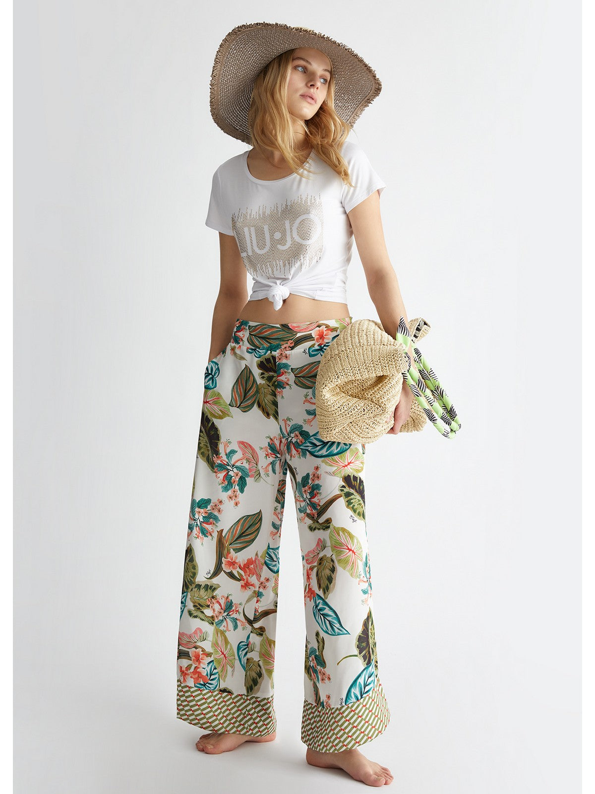 LIU JO BEACHWEAR T-Shirt e Polo Donna VA4154JS360 N9240 Bianco gioboutiqueweb