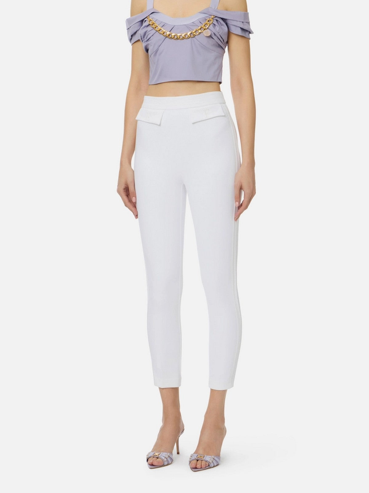 ELISABETTA FRANCHI Pantalone Donna PA17061E2 360 Avorio