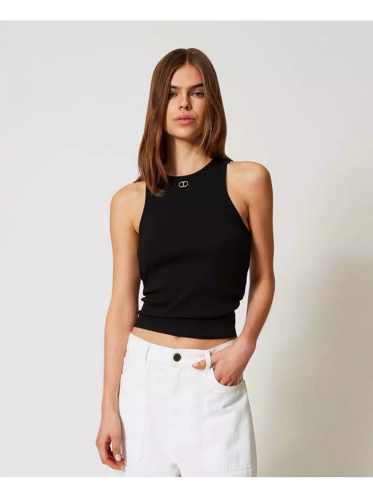 TWINSET Canotta Donna 251TP2550 00006 Nero gioboutiqueweb
