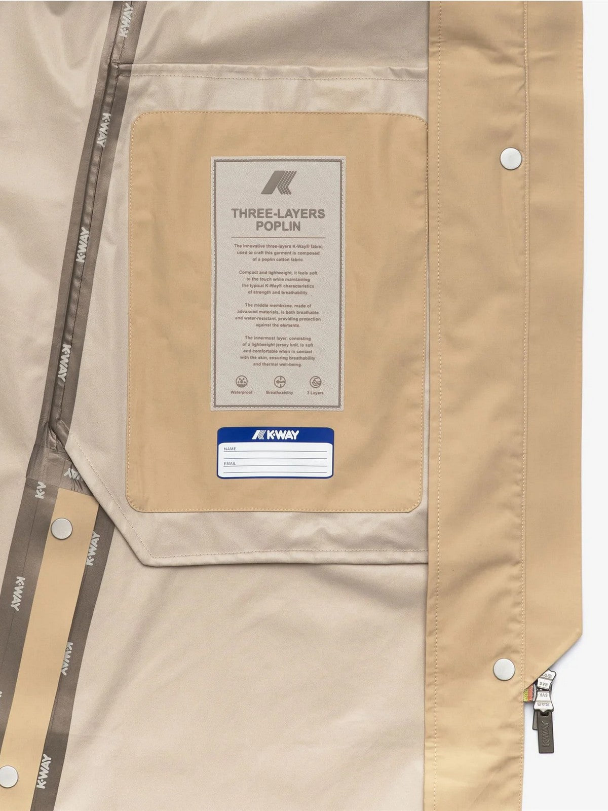 K-WAY Trench Donna JESY 3L POPLIN K7132RW AZI Beige gioboutiqueweb