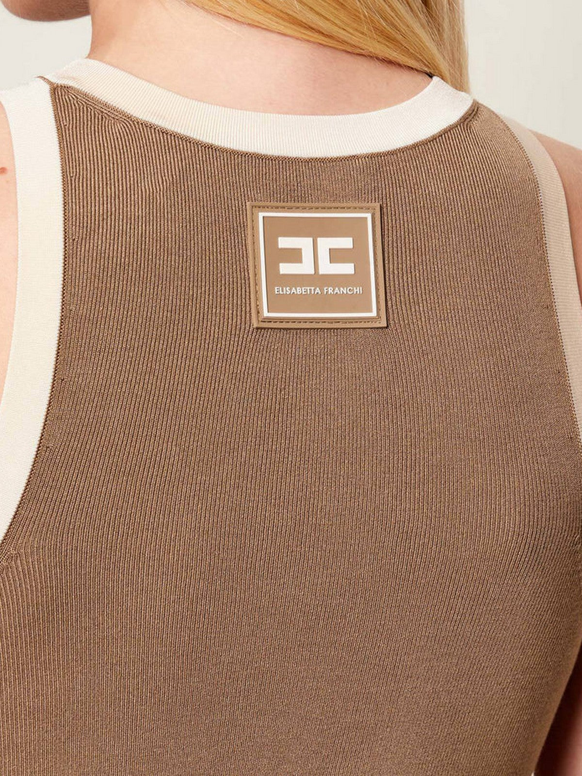 ELISABETTA FRANCHI Top Donna TK71S61E2 727 ARGILLA/BURRO