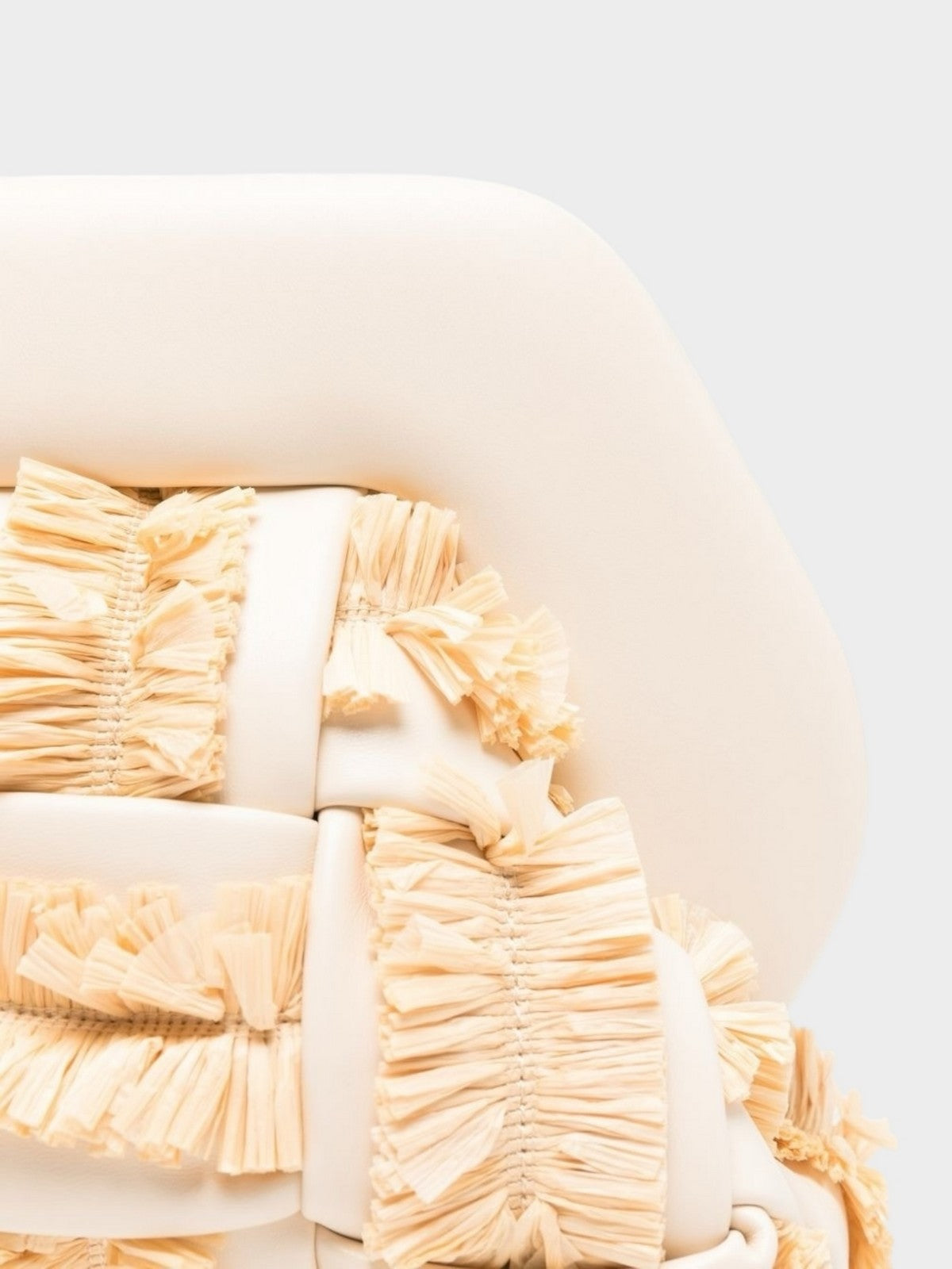 THEMOIRè Bios Rafia vegan fabric bag cream eco-friendly design