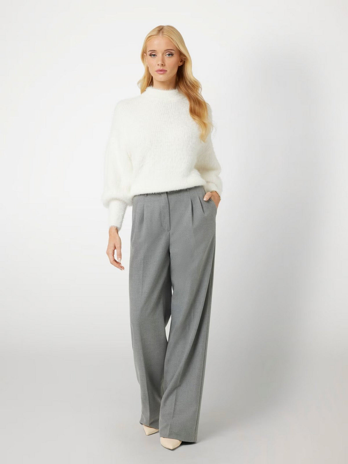 GUESS Maglione Donna KEYLA CN LS SWTR W4BR25 Z3BH0 G012 Bianco gioboutiqueweb