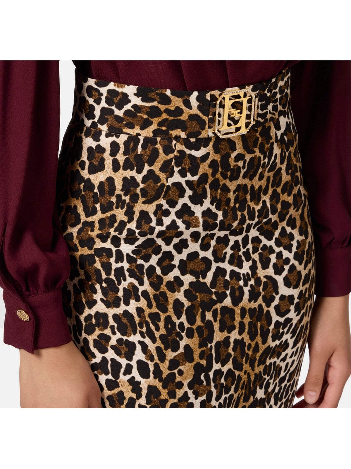 ELISABETTA FRANCHI Gonna Donna GO06947E2 B85 Marrone gioboutiqueweb