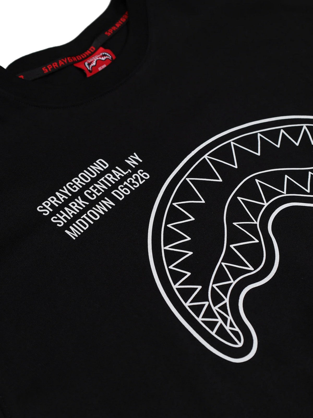 SPRAYGROUND T-shirt Uomo SHARK CENTRAL NEW REGULAR T-SHIRT SP831BLK BLACK
