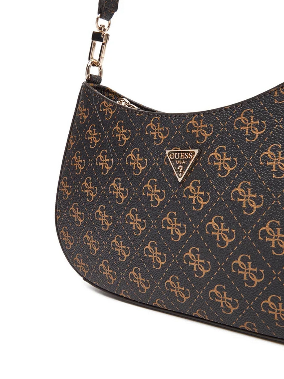 GUESS Borsa Donna NOELLE II TOP ZIP SHOULDER BAG HWQG96 72180 BNL BROWN LOGO