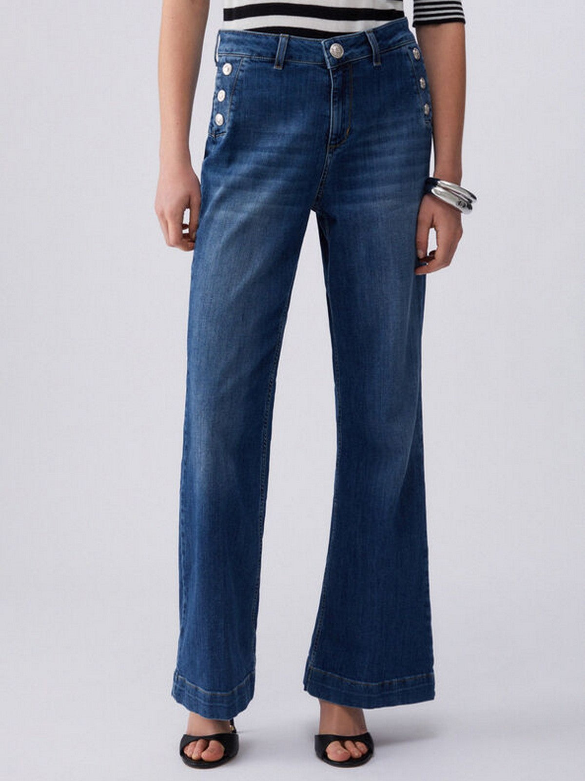 LIU JO BLUE DENIM Jeans Donna UA6162D0275 78988 Den.Blue dk.buttons