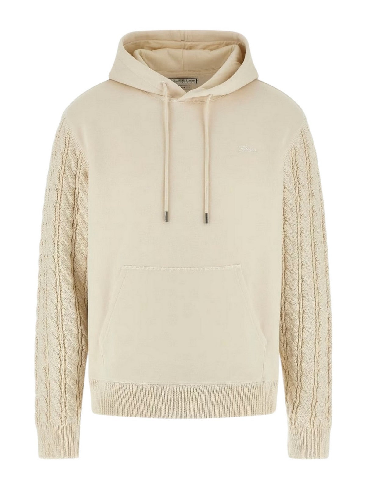 GUESS Felpa Uomo CONTRAST SLEVEES HOODIE M5BQ15 K0981 G1CV QUICKSAND