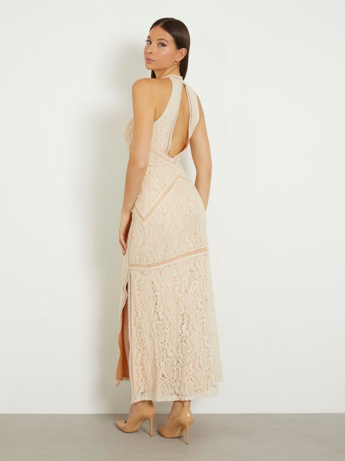 Guess Woman dress New Liza Dress W4GK20 KC760 G1M5 Beige