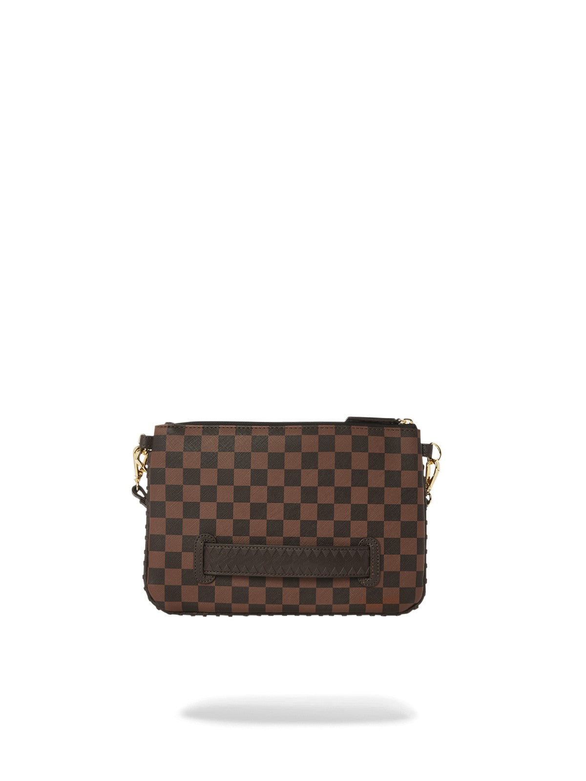 SPRAYGROUND Pochette Donna CORE EMBOSS CHECK POUCHETTE 910B6835NSZ Marrone gioboutiqueweb