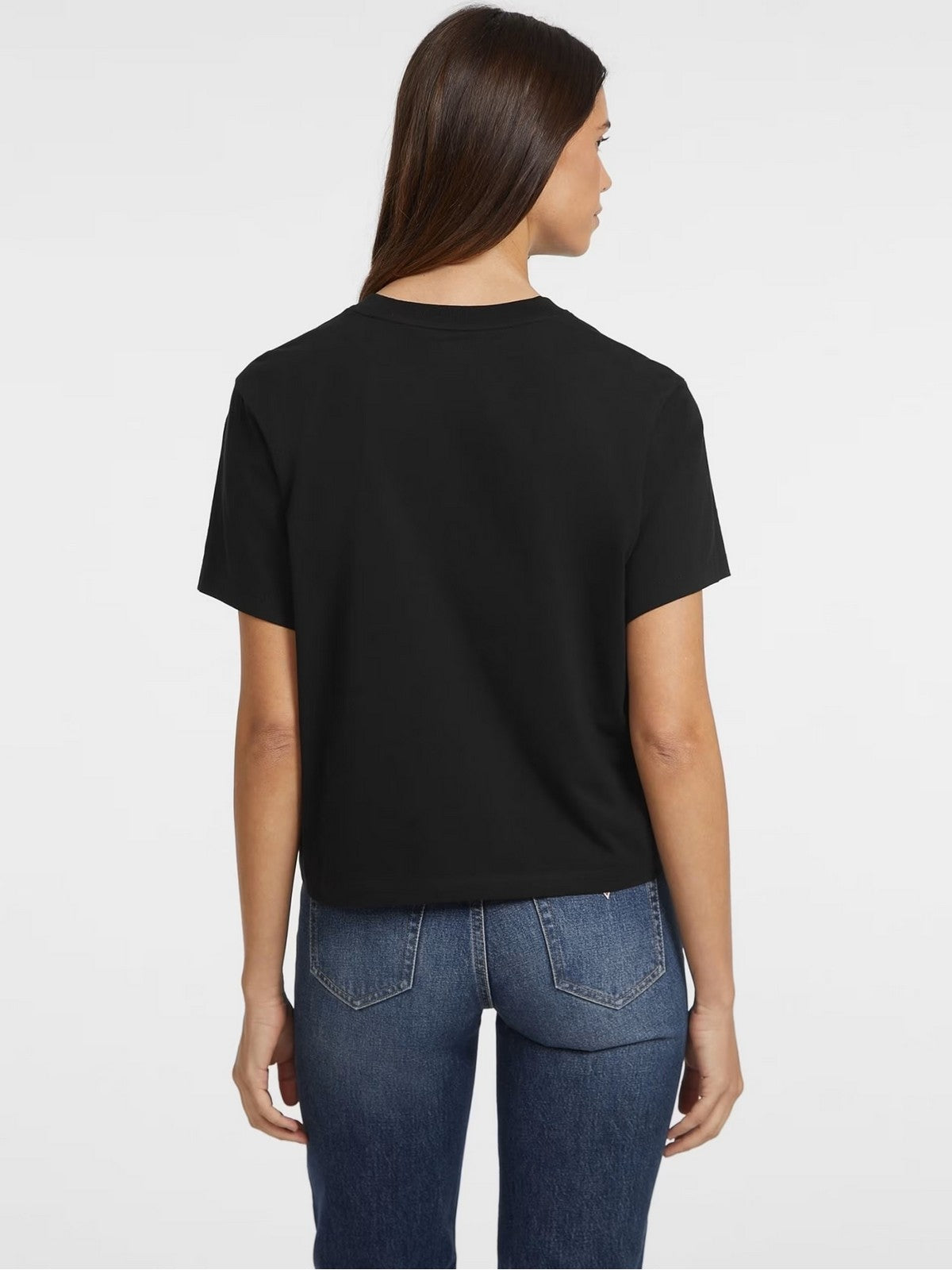 GUESS T-shirt Donna GJ SS CN BOXY ICONIC TEE W4YI73 K8HM0 JBLK Nero gioboutiqueweb