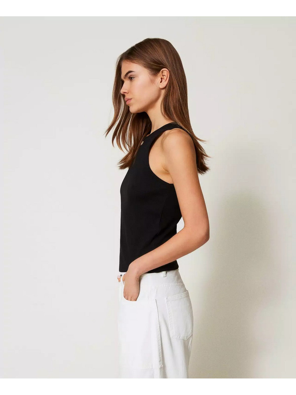 TWINSET Canotta Donna 251TP2550 00006 Nero gioboutiqueweb