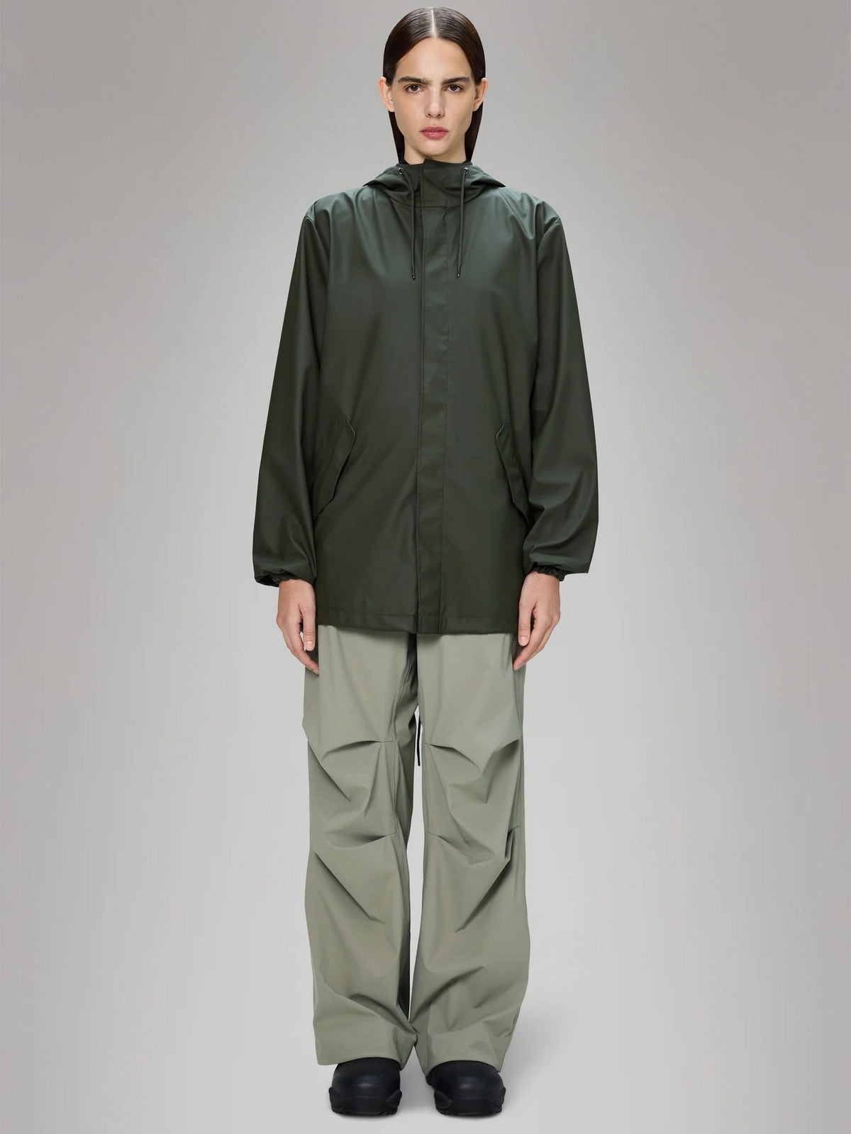 RAINS Giubbino Unisex adulto Fishtail Jacket W3 18010 03 Green GREEN