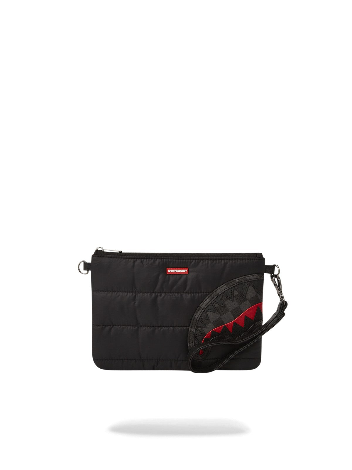 SPRAYGROUND Pochette Uomo BLACK PUFFER GREY CHECK POUCHETTE 910B6858NSZ Nero gioboutiqueweb