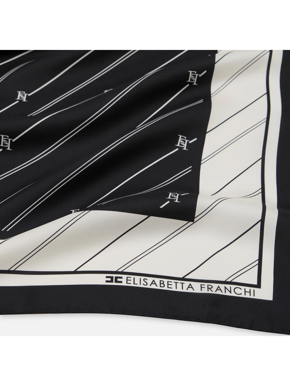 ELISABETTA FRANCHI Foulard Donna FO01L46E2 685 Nero gioboutiqueweb
