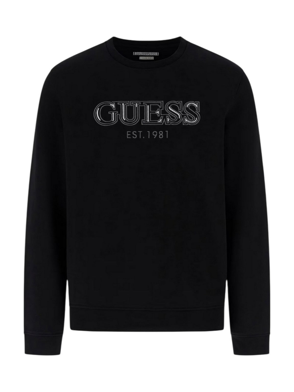 GUESS Felpa Uomo CN BASIC SWEATSHIRT M5BQ08 K9Z21 JBLK Jet Black A996