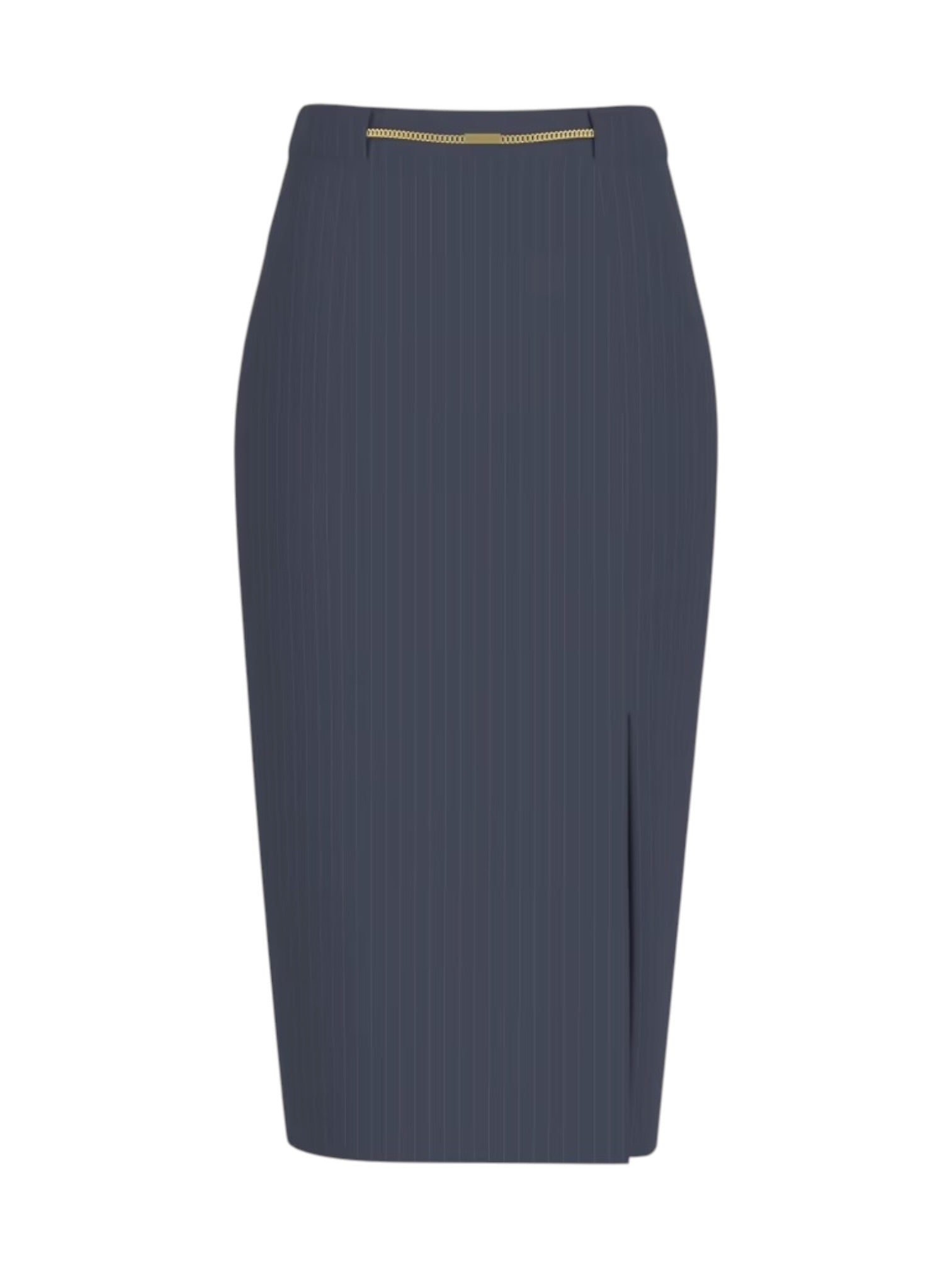 MARCIANO Gonna Donna NICLA SLIT MIDI SKIRT 6RGD09 7438A FBEK SUITING BLUE PINSTRI