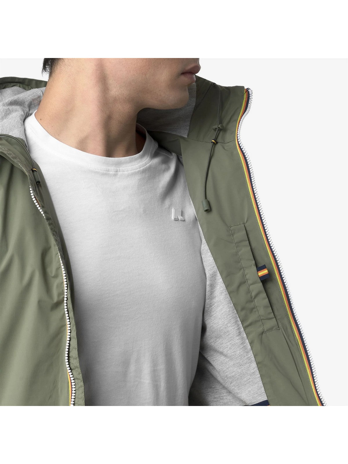 K-WAY Giubbino Uomo Jack Stretch Nylon Jersey K3123UW V15 Green Lichen