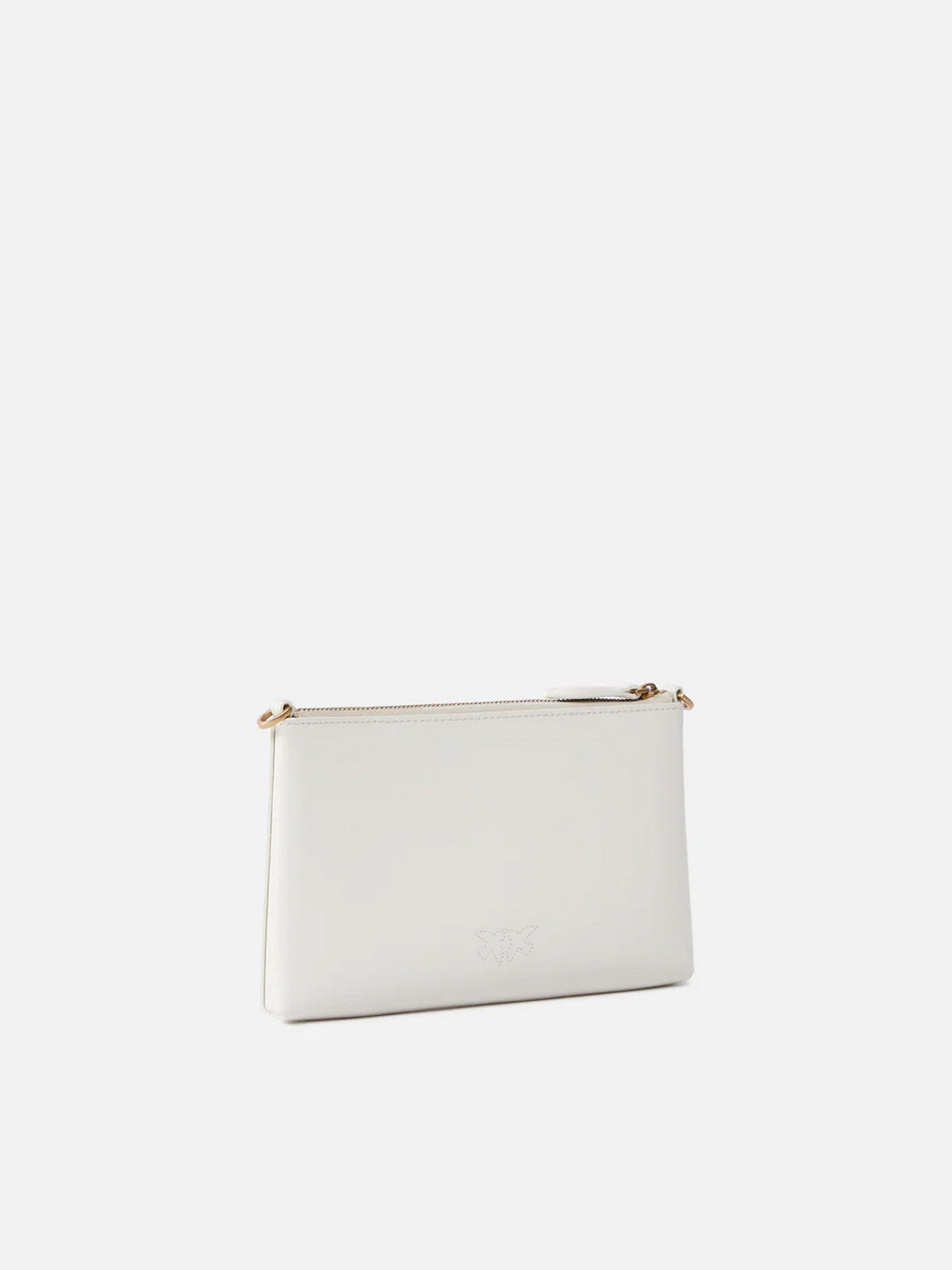 PINKO Pochette Donna FLAT HORIZONTAL MINI VITELLO S 104277-A0F1 Z14Q BIANCO SETA-ANTIQUE GOLD