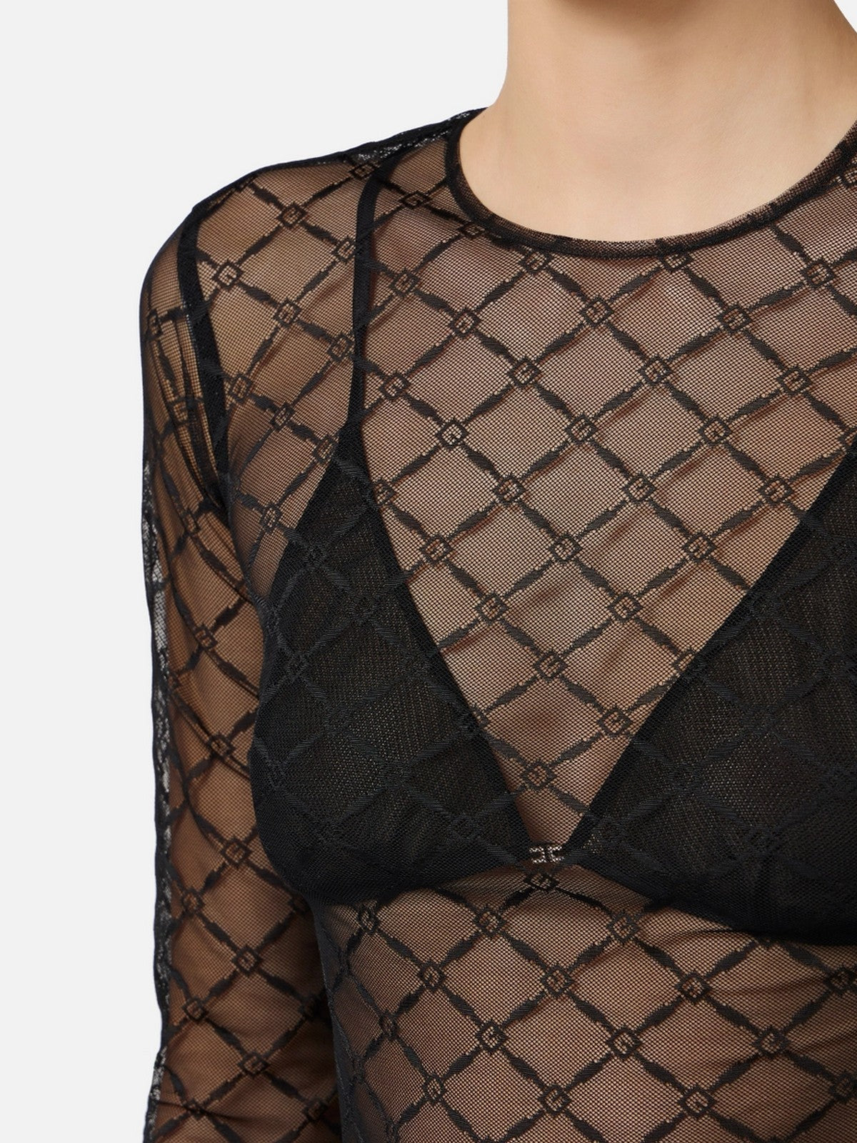 ELISABETTA FRANCHI Body Donna BO02151E2-110 Nero gioboutiqueweb