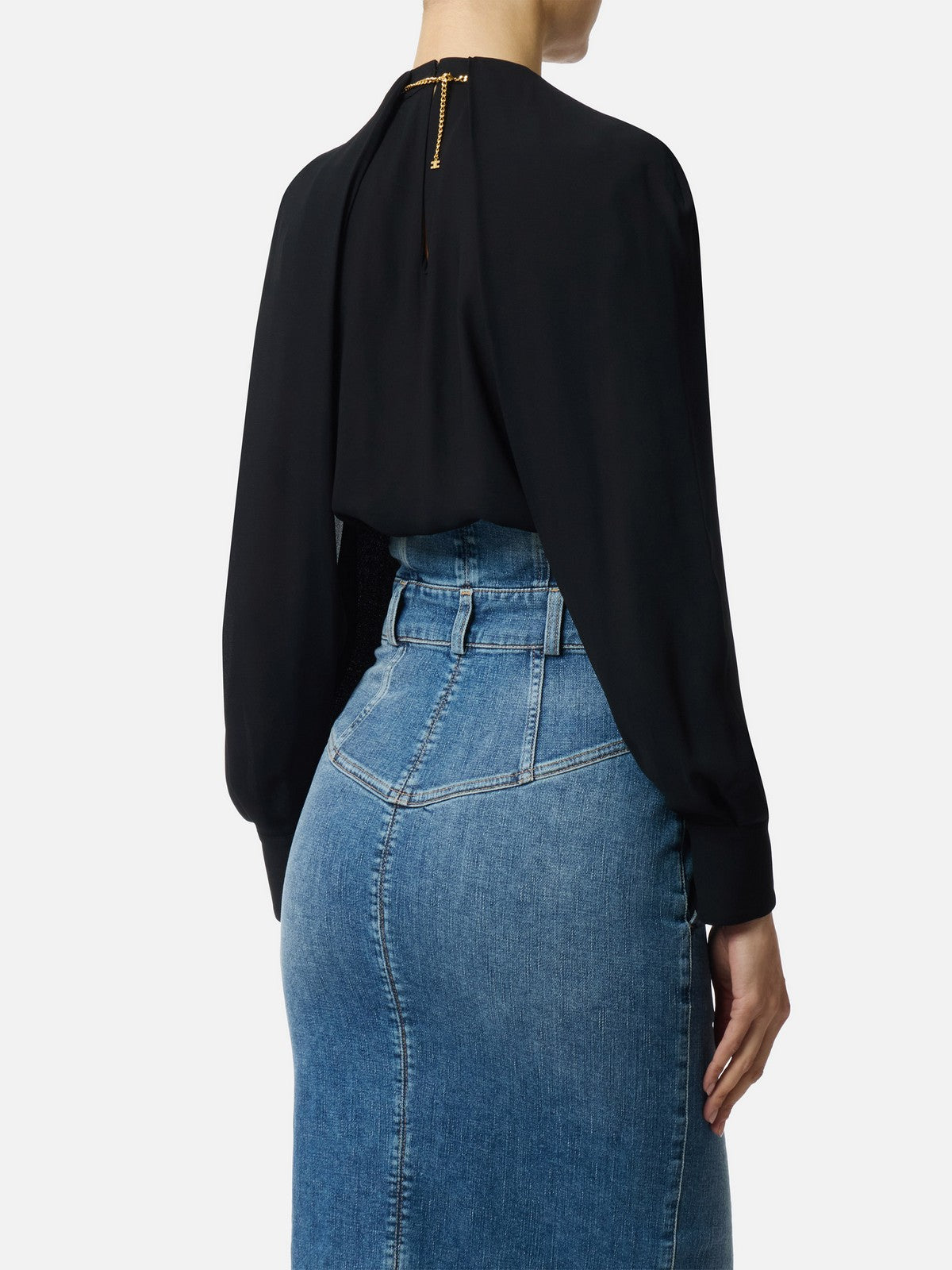 ELISABETTA FRANCHI Camicia Donna CA12961E2 110 Nero