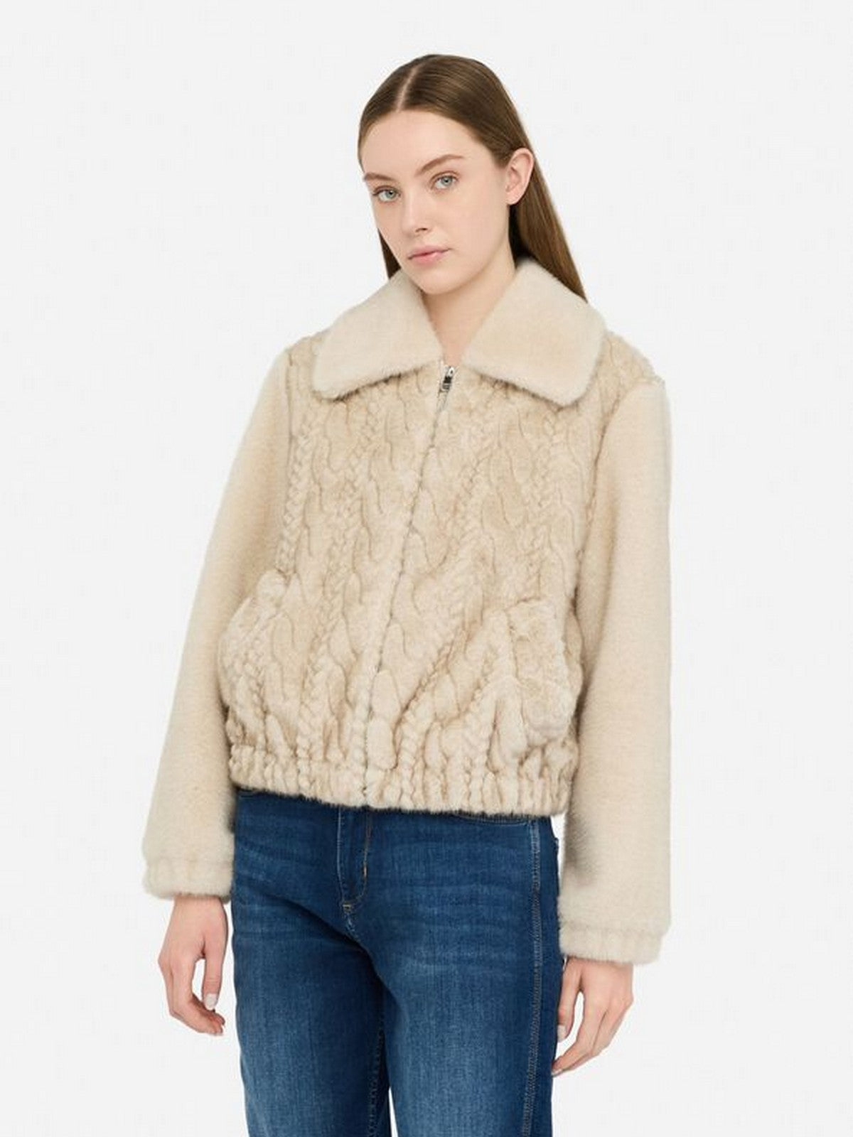 LIU JO WHITE Giubbino Donna MF5094E1044 W9868 NATURAL BEIGE