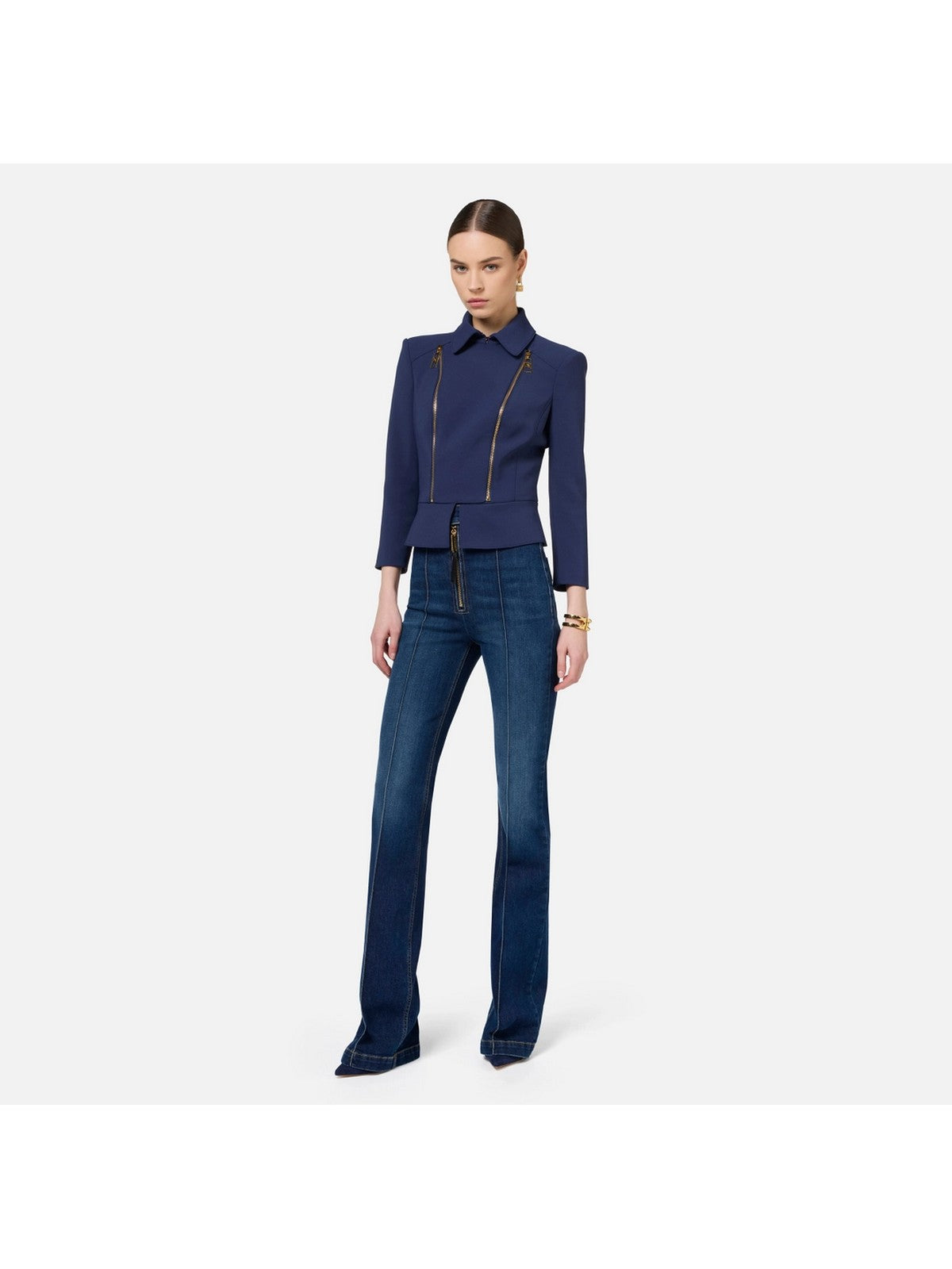 ELISABETTA FRANCHI Giacca Donna GI10046E2 B75 Blu gioboutiqueweb